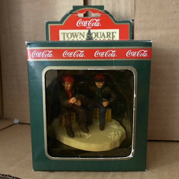 1992 Coca-Cola Town Square Collection Gone Fishing Ornament New In Box #64315 - Picture 3 of 7